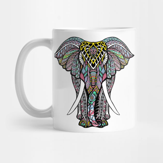 Elephant colored Mandala by MacYounes